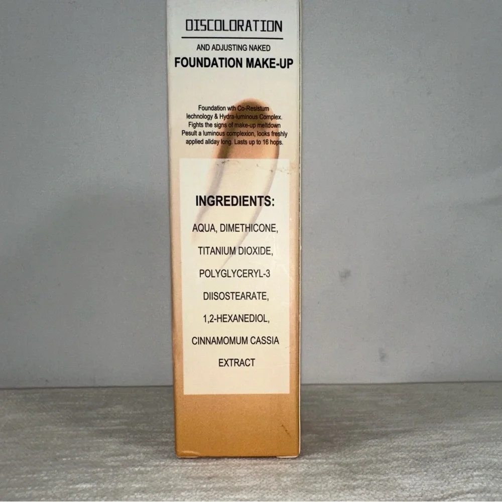 EELHOE Women's Foundation Make-Up SPF 15 Discoloration and Adjusting Naked New